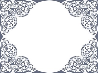 Template frame design for card.