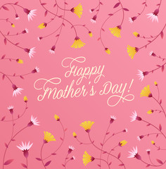 Happy Mother's Day floral greeting card