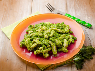 meat stew with peas cream