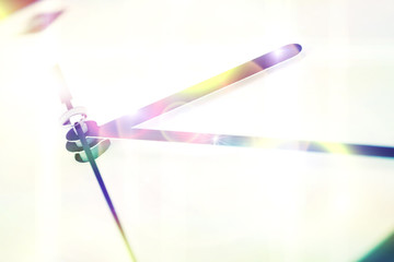 Closeup of clock hands