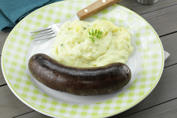 boudin noir et purée