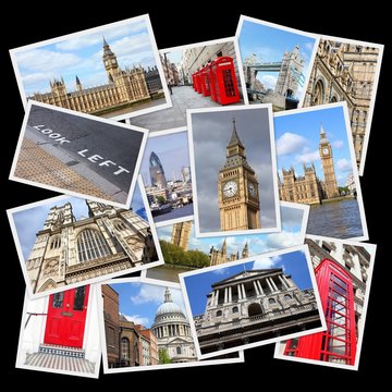 London, UK - travel collage