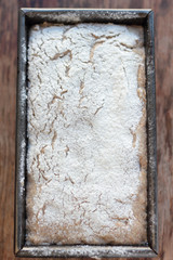 Loaf of bread ready to be baked.