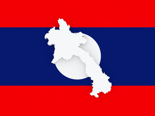 Map of Laos.