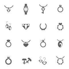 Set of jewelery icons