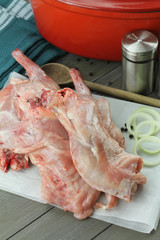 morceaux de lapin