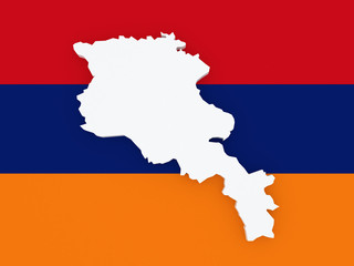 Obraz premium Map of Armenia.