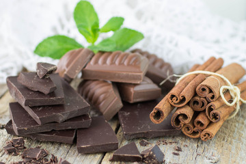 Chocolate, cinnamon and mint