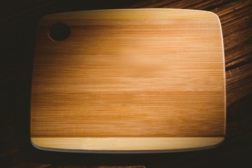 Wooden board on a table