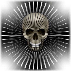 background with skull and circular volume texture