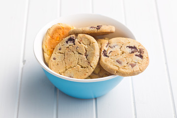 chocolate cookies in bowl