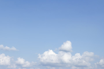 Empty Blue Sky with Cloud