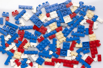Colorful Plastic Blocks for Kids  Top View