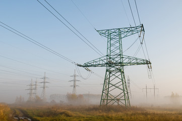 landscape with High-voltage power line