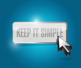keep it simple button sign illustration