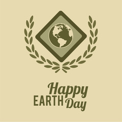 Earth Day, diamond-shaped medal