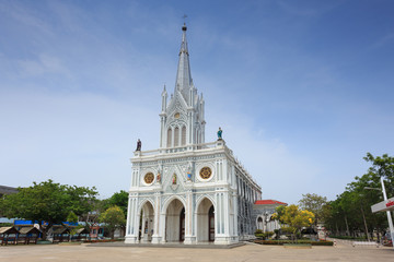 Fototapeta na wymiar Catholic Church at Samut Songkhram, Thailand