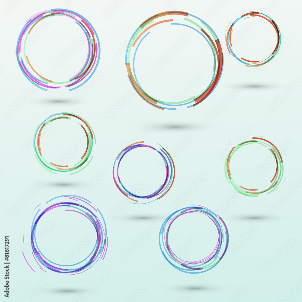 Canvas Prints abstract circle design elements collection