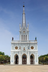 Obraz premium Catholic Church at Samut Songkhram, Thailand