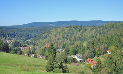Fototapeta na wymiar der beliebte Urlaubsort Altenau im Oberharz