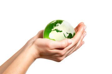 Green world in hand