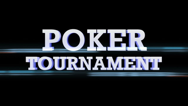 Poker Tournament Text with Alpha Channel, Loop