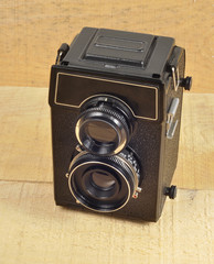 old medium format camera two lens