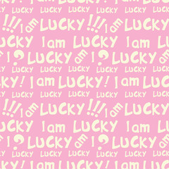 decorative yellow seamless pattern with words 