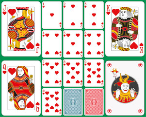 Fototapeta premium Hearts Suite with four large figures