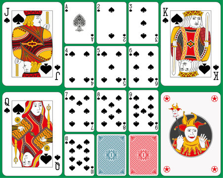 Spades Suite with four large figures