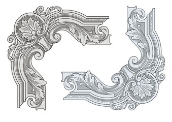 Vintage Corner Design Elements vector