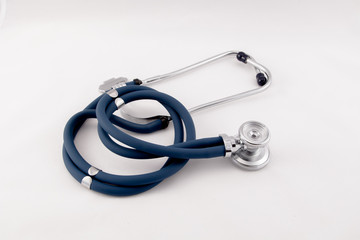 Studio shot of stethoscope in white background