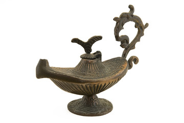 Aladdin's lamp on a white background