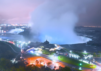 View of Niagara Falls at night