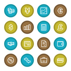 Finance web icons set