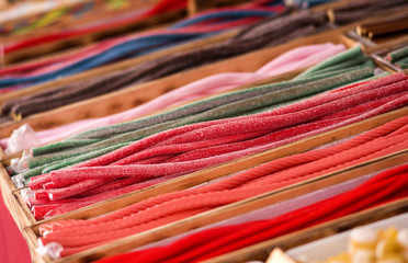 candy strips at market