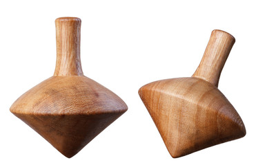 wooden spinning top