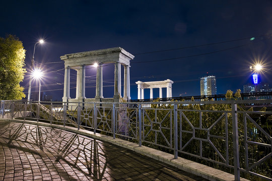 Quay in the night Donetsk