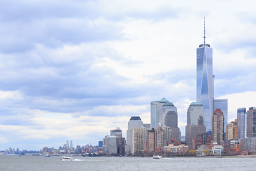 Skyline of lower Manhattan of New York