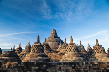 Fototapeta na wymiar Top Borobudur Temple, Yogyakarta, Java