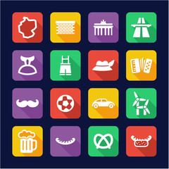 Germany Icons Flat Design