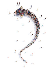 People in the form of arrows.