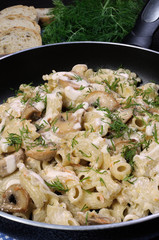 Pasta with mushroom sauce