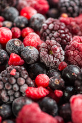 food background,mixed frozen berries fruits