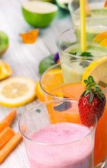fresh delicious juice and smoothie