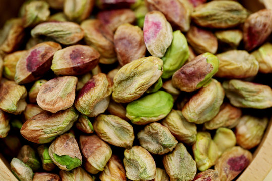 Closeup of fresh Pistachios
