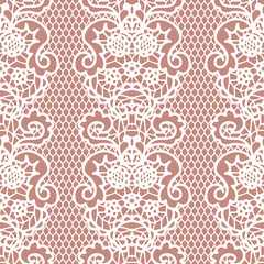 Lace seamless pattern with flowers