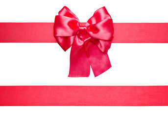red bow and ribbon made from silk
