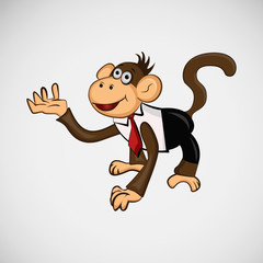 Monkey with a tie