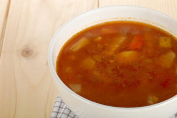 Homemade vegetable soup